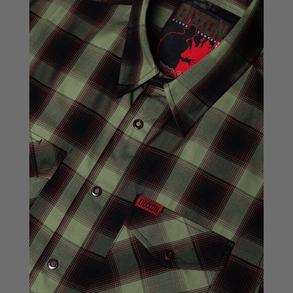DIXXON FLANNEL - SPRINGWOOD SLASHER BAMBOO Shirt SS - Men's 3XL - HORROR SERIES - Picture 8 of 10